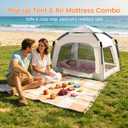 nflatable Toddler Travel Bed with Tent: Air Mattress Portable for Camping | 2 Minutes 3 Step Easy Quick Setup - Pop-up Play Tent for Kids Trips Backyard Hotel Grandparents Home Overnight Stays