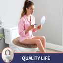 Luxury Soft Microfiber Toilet Lid Cover Machine Washable Solid Toilet Seat Cover 17.5" x 15" Adjustable Rubber Backing Fits Most 16-17.5" L x 14-16" W Round Oblong and Elongated Toilet Seat