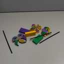 3 Pieces Mardi Gras Tiered Tray Decor Wood Set, Glitter Mardi Gras Table Decor,Rustic Mardi Gras Table Decorations for Party Home Room (Mardi Gras)