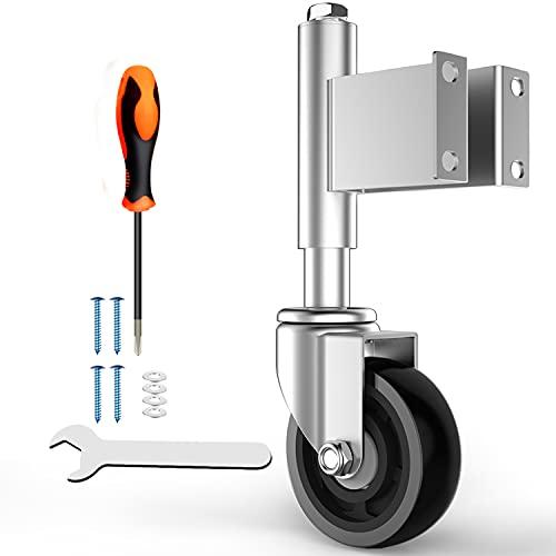Homhoo Spring Loaded Gate Casters 5” Heavy Duty Gate Caster Wheels with Hardware 400 Lbs Load Capacity