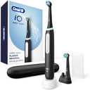 Oral-B iO Deep Clean Rechargeable Electric Powered Toothbrush, Black with iO Series 3 Limited, 2 Brush Heads and Travel Case - Pressure Sensor to Protect Gums - 3 Cleaning Settings - 2 Minute Timer