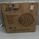 iLIVING 20 Inch Heavy Duty Floor & Wall Mount Fan - 5750 CFM High Velocity, 120-Watt, 3-Speed, Industrial Cooling for Garage, Workshop, Office, Home - UL Listed, Black