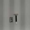 Parker THE VARIANT OPEN COMB - ADJUSTABLE Double Edge Safety Razor, Customize your Shave with a Turn of the Dial from Mild to Aggressive - 5 Blades Included (Graphite Gray)