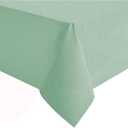 NLMUVW 52 Inch Square Vinyl Tablecloth, Heavy Duty Small PVC Table Cover 100% Waterproof Wipe Clean Table Cloth for Kitchen Dining Picnic, Sage Green, 52 x 52 inch