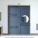 SMARTSTANDARD 60"/5FT Ceiling Mount Bypass Sliding Door Hardware Kit for Cabinet Closet, Double Pocket Doors Hardware with Finger Pull, Smoothly and Quietly, Fit 30.5" Wide Door Panel, No Door, Black