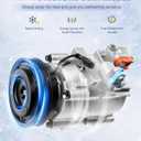 OCPTY AC Compressor for Hyundai Sonata 2.5L 1999-2001 | for Hyundai Sonata 2.7L 2002-2005 for Kia Optima 2.7L 2002-2006 57185 58185 1521757 376