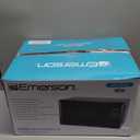 Emerson MW7302B Compact Countertop Microwave Oven with Touch Control, LED Display, 700W, 10 Power Levels, 6 Auto Menus, Glass Turntable and Child Safe Lock, 0.7 Cu., Ft. Black