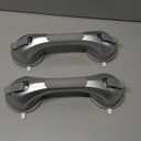 TAILI Shower Handles for Elderly Suction, 2 Pack 12 Inch Shower Grab Bars for Seniors, Grab Bars for Bathtubs and Showers, No Drilling Removable Safety Shower Grip, Silver
