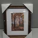 8x10 in Wood Classic Gallery Picture Frame Set, Ornate Beaded Inner, Matted for 5x7 Photo, Multiple Way Display, Brushed Antique Brass