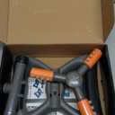 Joeys Sprinkler for Yard, Rotating Garden Sprinkler for Large Area Coverage, Lawn and Yard Sprinklers (Orange) (Gray)