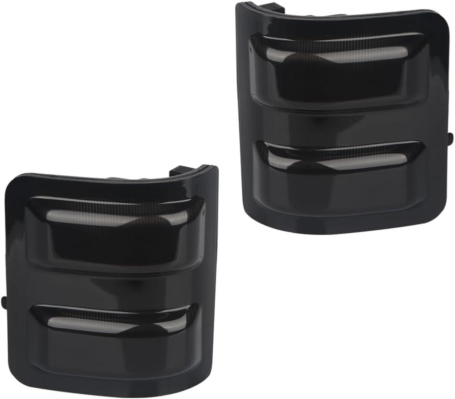 Side Mirror Marker Light Smoked Lens Turn Signal Compatible with 2008-2016 Ford F250 F350 F450 F550 Super Duty, Pack of 2