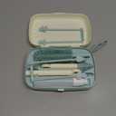 Momcozy Bottle Brush Set - Baby Bottle Cleaner Kit with Silicone Brush, Nipple Brush, Straw Brush, Soap Dispenser, Drying Rack - 7 in 1 Bottle Cleaning Tool for Home and Travel, Green (Classic Style)