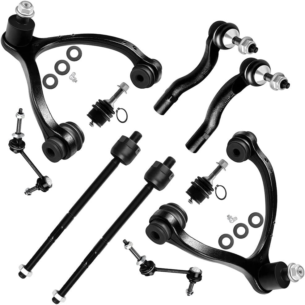 SCITOO 10pcs Front Suspension Kit Upper Control Arm Tie Rod End Sway Bar Link Lower Ball Joint Fit 2003-2011 For Ford Crown Victoria For Lincoln Town Car For Mercury Grand Marquis
