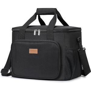 Lifewit Large Lunch Bag Insulated Lunch Box Soft Cooler Cooling Tote for Adult Men Women, Burgundy 40-Can (24L), 13.7"×11"×11"