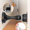 Door Stoppers Magnetic Door Catch - 2 Pack Stainless Steel Heavy Duty Door Holder Stops for Bottom Top of Door - Wall Floor Mounting No Drill 3D Adhesive & Screws Strong Magnet Keep Door Open
