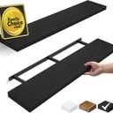 BAYKA Black Floating Shelves 47.2in, Set of 2, Wall Mounted for Wall Decor