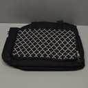 Knitting Bag - Yarn Storage Tote & Organizer, Crochet Organizer with Hooks, Needles & Accessories (Black)