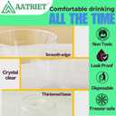 Aatriet 100 Count 9 oz Clear Plastic Cups Hard Plastic Wine Glasses Disposable for Cocktail Party & Wedding, 9 ounce Tumblers Punch Cups for Cocktail Party Reusable