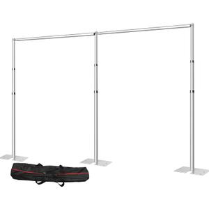 20x 8.6ft Pipe and Drap Photo Studio Backdrop Stand Kit, Heavy Duty Adjustable Frame Backdrop Stand with Flat Base,Carry Bag for Event, Birthday Party, Party Banquet Decorations.