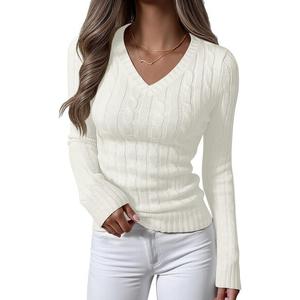 Dokotoo Women's Casual Crew Neck Sweatshirt Loose Soft Long Sleeve Pullover Tops. Size L