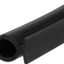 METALLIXITY Bulb Type Window Weatherstrip (7mmx5Meter) 1Pcs, Silicone T-Slot Mount Seal Strips Fits 6mm - for Home Door Window, Black