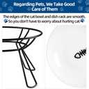 Cat Bowls, Elevated Bowl, Raised Ceramic Dish with Metal Stand, Pet Water or Food Feeding Station for Indoor Cats, Kitten, Puppies and Small Dogs(2 Pack)