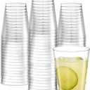 PLASTICPRO Disposable 8 oz Crystal Clear Plastic Tumblers for Party's & Weddings pack of 50