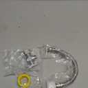 1 Pack Complete Toilet Valve Set, Includes 1/2 inch Nom Inlet x 3/8 Inch OD Compression Outlet Angle Shut Off, Stainless Steel Toilet Water Supply Line, Escutcheon Plate, Sealing Tape (9" Hose)