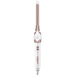 Conair Double Ceramic 1/2-Inch Curling Iron, 1/2-inch barrel produces spiral curls  for use on short to medium hair (White)