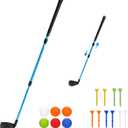 CWLAKON Backyard Golf Club Length Adjustable, Yard Golf Game Club for Toddlers Junior Adults Family, Plastic Golf Club for Outdoor Yard Golf Training Chipping Games, Hit Plastic Foam Balls, 1Pack