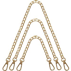 Yiaizhuo 3 Pack (16",36",48") Gold Purse Chain Strap Bag Chains for Handbags