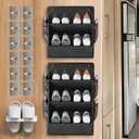 3 Pack RV Shoe Storage with Adhesive Hook,Over the Door Hanging Shoe Rack and Organization,Wall Hanging Narrow Space Deep Pocket Storage