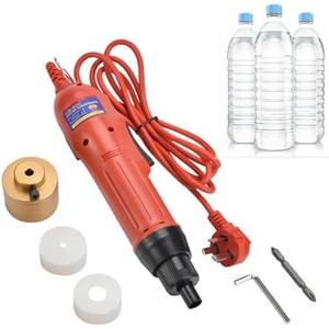 Handheld Electric Bottle Capping Machine, Plastic Bottle Sealing Tool, 10-50mm Capping Diameter, Screw Cap Tightener Torque Multi-Speed Torque Adjustment, for Gifts, Crafts, Chemistry