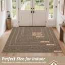 BEQHAUSE Dirt Trapper Door Mat 48" x 72", Non-Slip Washable Doormats, Beige | Entrance Mat Dirt Resistant and Absorbent Welcome Mat, Low Profile Floor Mats for Front Back Door and Entryway