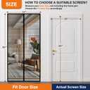 Magnetic Screen DoorFiberglass Screen Door MeshKeep Bugs Out, Heavy-Duty Mesh Curtain,Pet and Kid Friendly, Works with Front Doors, Sliding Doors32x80 Inch Fiberglass