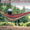 Camping Hammocks for Backyard Hanging Sturdy Garden Comfortable Fabric Hammock Indoor Tree Straps Up to 616lbs Weight Capacity with Travel Bag for Camping Portable Outdoor Patio (Yellow)