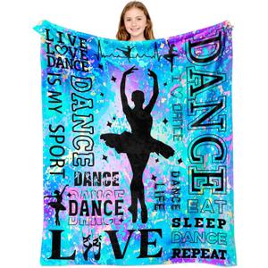 Dance Blanket Gifts for Girls Ballet Dancer Blanekts Dancing Stuff Accessories Dance Recital Gifts Soft Warm Throw Blanekt 50"x40"