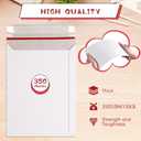 Fainne 350 Pcs Rigid Photo Mailers 6x8 Inch, 350gsm Thick White Cardboard Shipping Envelopes with Self Adhesive, Flat Document Mailers for Photos, Prints, Artwork, CDs, and Paperwork