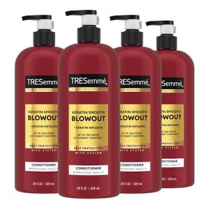 TRESemm Keratin Smooth Conditioner 4 pack for Frizzy Hair, Formulated with Lamellar-Discipline, 28 Fl Oz