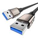 MOGOOD USB to USB Cable, USB 3.0 A to A Male to Male Cable Double End Type A Cord Compatible with Hard Drive Enclosures, KVM, DVD Player, TV, Laptop Cooler