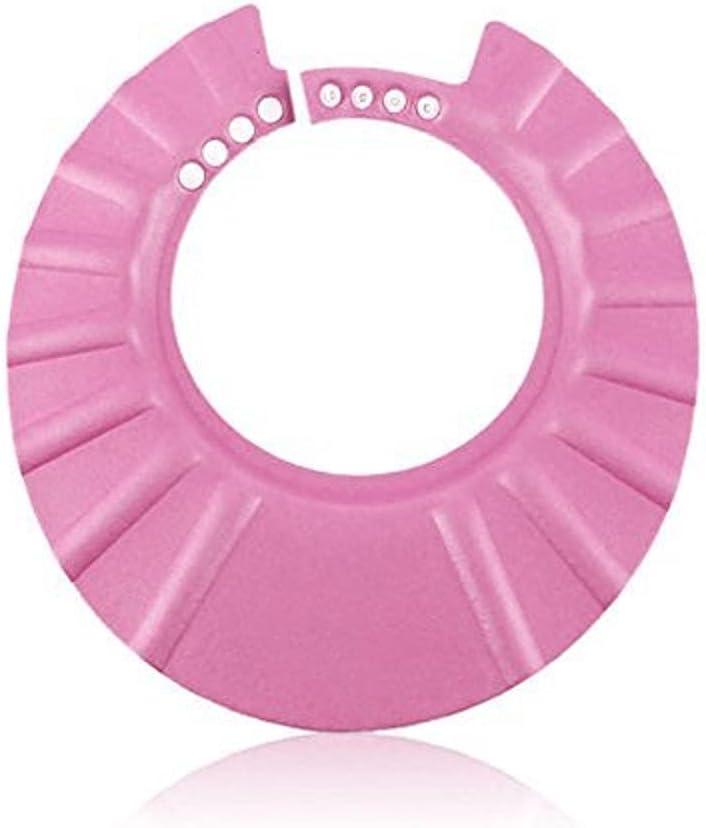 Baby Safe Shampoo Shower Bathing Protection Soft Shower Cap Hat Wash Hair Shield for Children Kids (Pink)