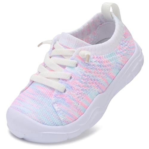 LeIsfIt Toddler Girls Boys Shoes Lightweight Sneakers Tennis Shoes Kids Slip on Shoes Breathable Barefoot Shoes Color Size 7