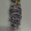 Deep Wave Human Hair Bundles Grey 1 Bundle Sliver Grey 12 Inch Human Hair Extension Single 100G Total Unprocessed Brazilian Virgin Hair Double Weft