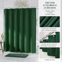 Dark Green Bathroom Accessories Set - Bathroom Sets, 25PC Bath Accessory Set, Bathroom Sets with Push Top Trash Can, Shower Curtain and Rugs, Toilet Brush, Trash Can & Soap Dispenser