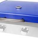 Hard Cover Hood with Temperature Gauge for Blackstone 22 inch Table Top Griddle, 5011 Griddle Hood for Blackstone 22" Grill, Blue