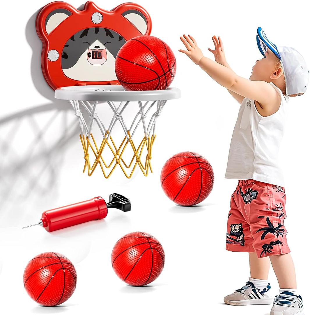 Bennol Toddlers Basketball Hoop wtih Scoreboard Indoor Toys for 2 3 4 5 Year Old Boys Kids, Indoor Mini Basketball Hoop Toy for Toddlers Kids Ages 2-4 3-5, Boy Toys 2 3 4 5 6 Year Olds Birthday Gifts