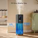 Humidifiers for Large Room Home Bedroom 2000 sq.ft. 17L/4.5Gal Large Humidifier with Extension Tube & 4 Speed Mist,Top Fill Wholehouse Humidifier with 360°Nozzle for Plant Commercial Greenhouse(Black)