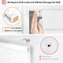 LazBlinds No Drill Blinds for Indoor Windows, Blackout Roller Shades, Cordless Window Blackout Blinds, Thermal Insulated Fabric UV Protection for Home and Office, 27" W x 48" H, White