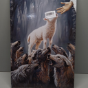 Jesus And Lamb Canvas Wall Art Jesus Saves The Lamb From Wolves Wall Decor Picture Christ Redemption The Lost Lamb Poster Print Painting for Living Room Bedroom Church Home Decoration Ready To Hang 

23.5" L x 15.5" W