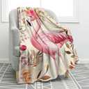 Jekeno Flamingo Blanket Gifts for Women Girls, Flamingo Throw Blanket for Adult Kids, Birthday Valentine Christmas Flamingos Decor for Boys Girls, Aniaml Blankets for Home Bed Couch 60"x50" (Flamingo Pink 2)